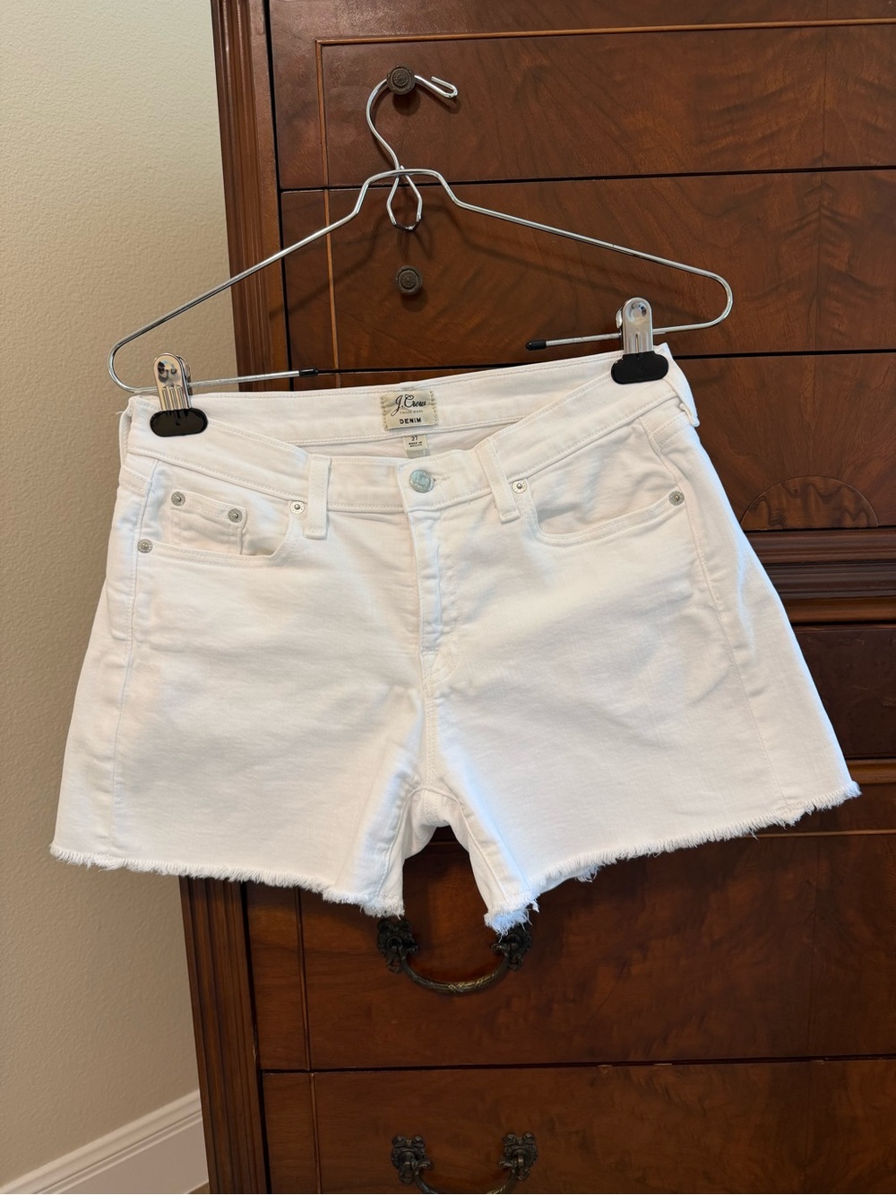 J. Crew White Jean Shorts